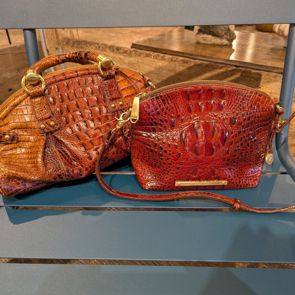 Brahmin 'Lisa' satchel bag in Pecan Melbourne